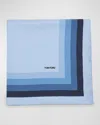 Tom Ford Concentric Frame Mulberry Silk Pocket Square In Blue Multicolor