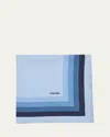 Tom Ford Concentric Frame Mulberry Silk Pocket Square In Blue Multicolor