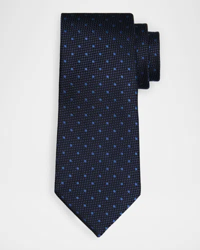TOM FORD MEN'S CONTRAST DOT SILK TIE