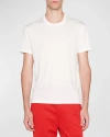 Tom Ford Mens White Crewneck Short-sleeve Cotton-blend Stretch-jersey T-shirt