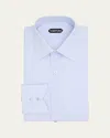 Tom Ford Button-down Collar Cotton Shirt In Blue