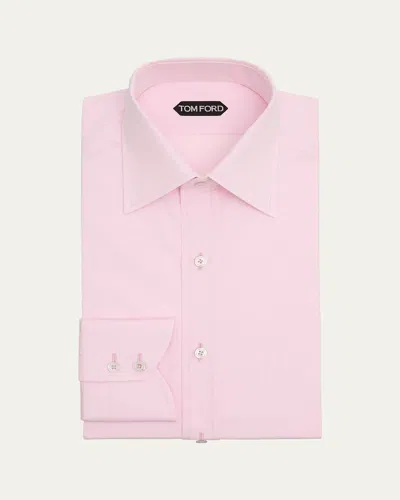 Tom Ford Men's Cotton Dress Shirt In Pink