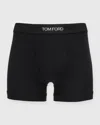 Tom Ford Cotton Blend Boxer Briefs In Black
