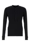 Tom Ford Men Cotton Modal Rib Ls Henley In Multicolor