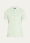 Tom Ford Men's Cotton Pique Polo Shirt In Green