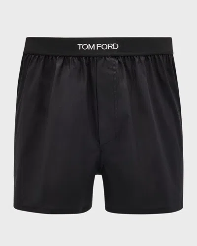 TOM FORD MEN'S COTTON POPLIN STRETCH BOXER SHORTS