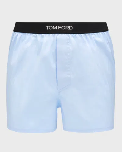 TOM FORD MEN'S COTTON POPLIN STRETCH BOXER SHORTS