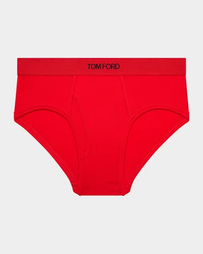 TOM FORD MEN'S COTTON-STRETCH JERSEY BRIEFS