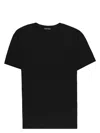 Tom Ford Black Stretch Cotton Crew Neck T-shirt