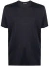 Tom Ford Black Stretch Cotton Crew Neck T-shirt In Blue