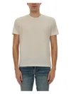 Tom Ford Crew Neck T-shirt In Lightweight Fabric In Gray