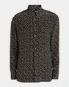 Tom Ford Dotted Silk Crepe De Chine Fluid Shirt In Multicolor