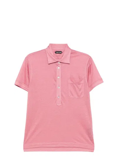 TOM FORD MEN'S CUT AND SEWN POLO SHIRT