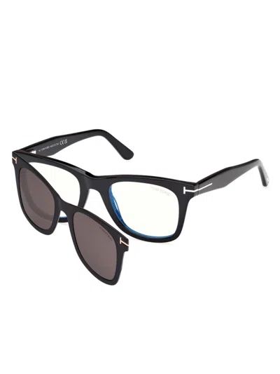 Tom Ford Men's D321 50mm Square Sunglasses In Black Eco/t Logo