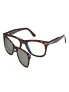 Tom Ford Men's D321 50mm Square Sunglasses In Havana Eco/t Logo