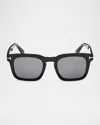 Tom Ford Dax Sunglasses In Shiny Black