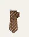 Tom Ford Men's Diagonal Stripe Silk Tie In Black