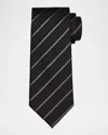 Tom Ford Men's Diagonal Stripe Silk Tie In Blue Pattern