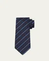 Tom Ford Men's Diagonal Stripe Silk Tie In Blue