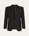 Tom Ford Men's Dyllan Pinstripe Suit Separate Jacket In Black