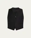 Tom Ford Men's Dyllan Pinstripe Suit Separate Vest In Black
