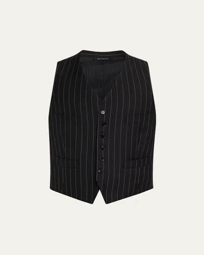 Tom Ford Men's Dyllan Pinstripe Suit Separate Vest In Black