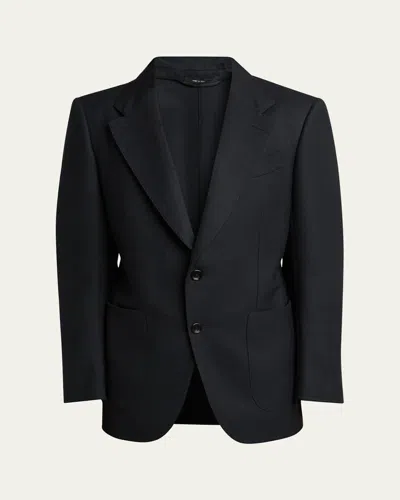 Tom Ford Men's Dyllan Virgin Wool And Silk Sport Coat In Black