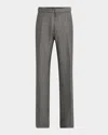 Tom Ford Tailored Wool Trousers In Grey Multi