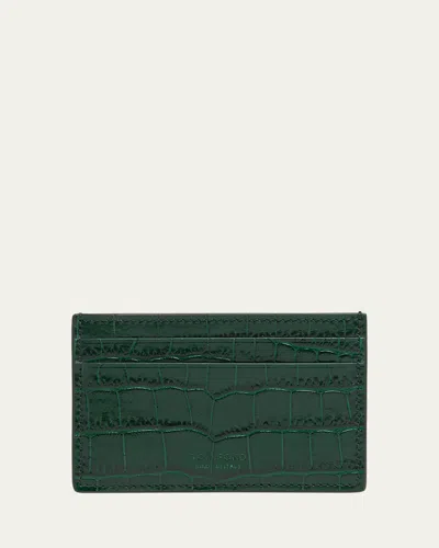 Tom Ford Men's Exotic Line Croc-embossed Leather Card Case