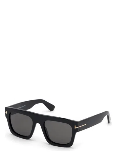 Tom Ford Men's Fausto In Shiny Black,smoke
