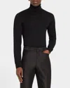 Tom Ford High-neck Cashmere-silk-blend Sweater In Black
