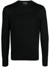 Tom Ford Fine Knit Wool Jumper In Black