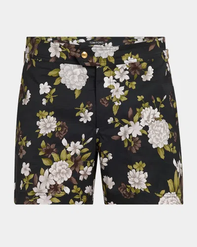 Tom Ford Silk Logo-waistband Briefs In Black