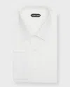 Tom Ford Men's French Cuff Slim Fit Dress Shirt In White Solid