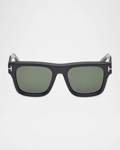 Tom Ford Men's Ft1200m Acetate Square Sunglasses In Black