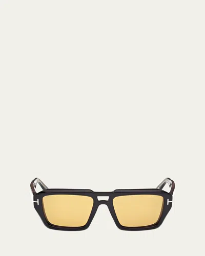 Tom Ford Logo Sunglasses In Nude