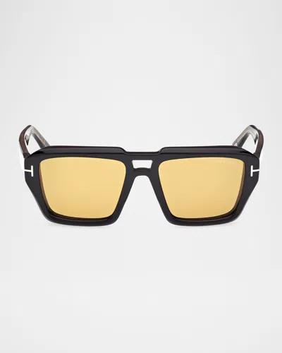 Tom Ford Logo Sunglasses In Nude