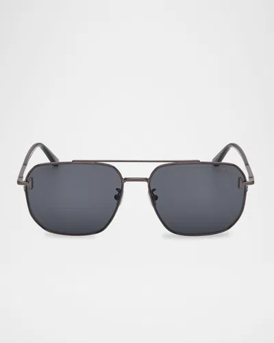 Tom Ford Men's Ft1249-km Metal Square Sunglasses