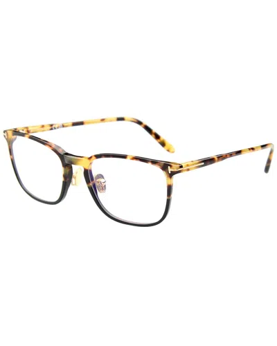 Tom Ford Men's Ft5699-b Blue Light Blocking 53mm Optical Frames In Yellow