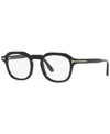 Tom Ford Men's Ft5836-b Eyeglasses, Tr001543 49 In Black Shiny