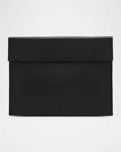 Tom Ford Full-grain Leather Pouch In Black