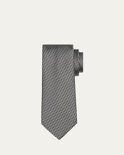 Tom Ford Men's Geometric Mulberry Silk Tie In Grey