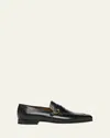 Tom Ford Gigi Twisted-band Leather Loafers In Black