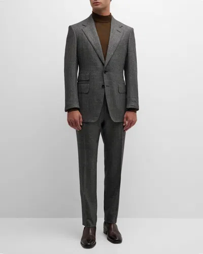 Tom Ford Men's Grand Sharkskin Shelton Classic Fit Suit In Grey