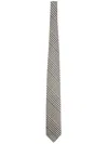 Tom Ford Silk Tie Standard Width Pointed Tip Houndstooth In Gray