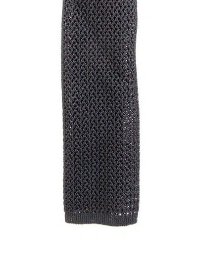 Pre-owned Tom Ford Men's Grey Silk Tie In Gray