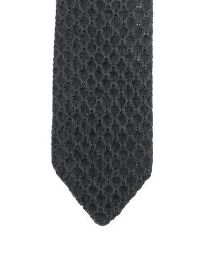 Pre-owned Tom Ford Men's Grey Wool  Tie