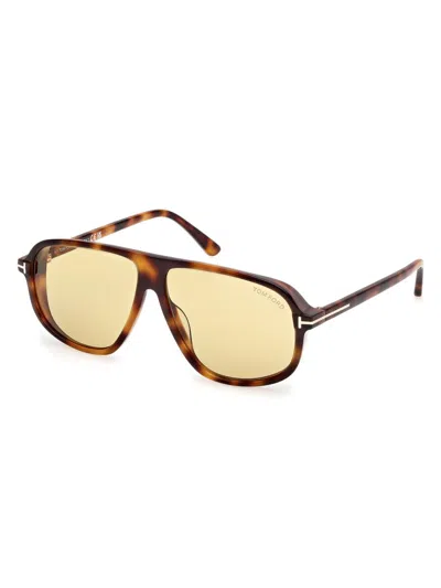 Tom Ford Men's Guillaume 61mm Aviator Sunglasses In Yellow