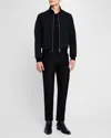 Tom Ford Men's Harrington Fine Poplin Blouson Jacket In Black