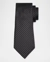 Tom Ford Men's Houndstooth Silk Tie In Grey